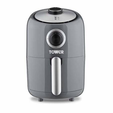 Compact Air Fryer With 30 Minute Timer - 1000W - 1.6L - Grey