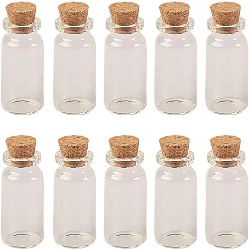Mini Glass Jars With Cork -5ml - 12pcs