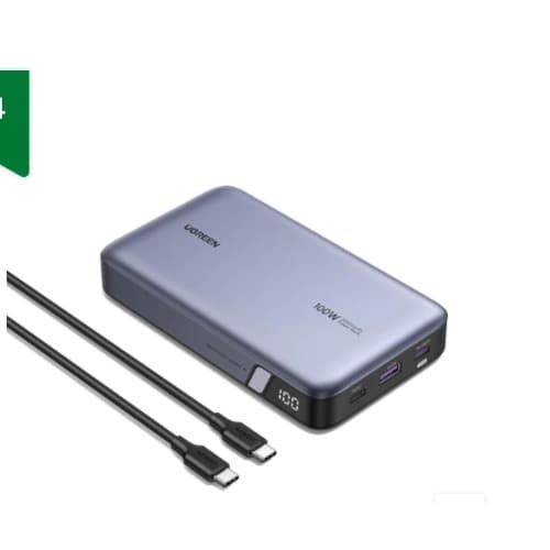 100w Power Bank Charge Type C 3-port Digital Display 20000mAh