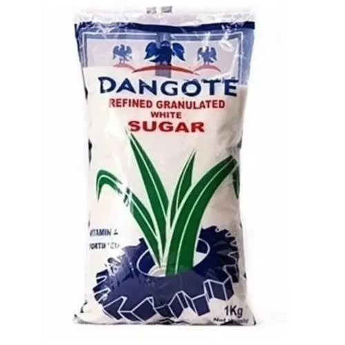 Dangote Refined Granulated White Sugar - 1kg X 5 Pieces