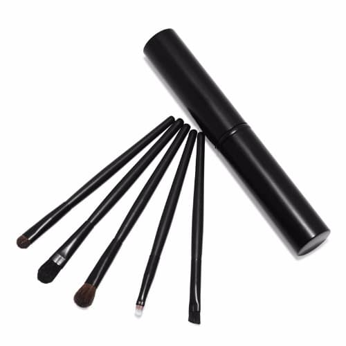 5-Piece Professional Eye Makeup Brushes Set - Black