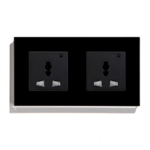 Smart Tuya Wi-fi Double Socket Black
