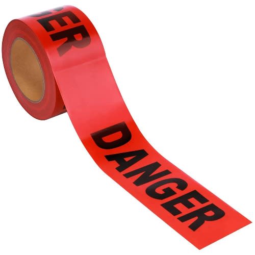 Danger Tape - 100 Metres - Red