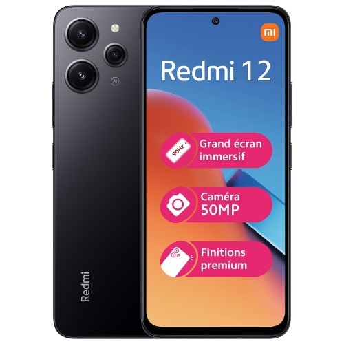 Redmi 12 - 6.79" - 8GB RAM - 128GB ROM - 4G LTE - Dual SIM - Fingerprint - 5000mAh - Black