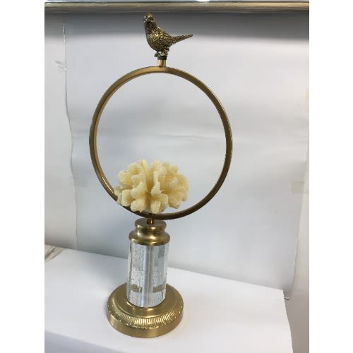 Gold Flower With A Bird