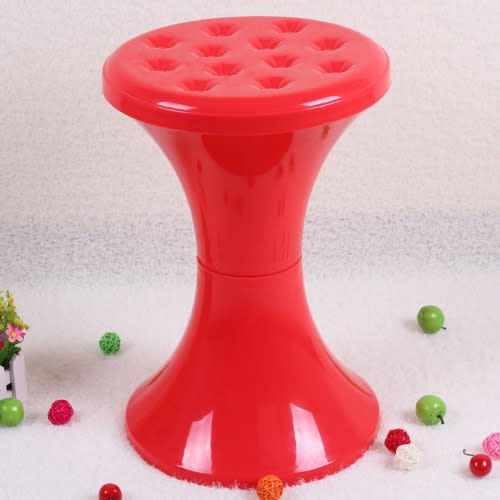 Detachable Plastic Stool With Hidden Storage Space - Red