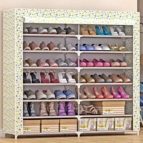 Double Column Shoe Rack - 7 Tier
