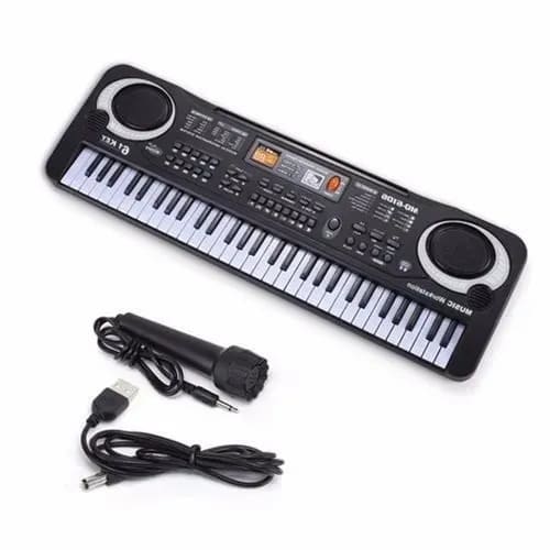 Kids' Mini 61 Keys Piano Keyboard With Mic And Adapter