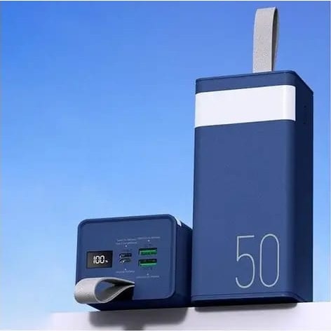 Max Power 50000 Pf Pd/qc3.0 3 Output, 3 Input Power Bank With Lamp