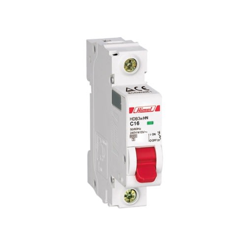 Himel Miniature Circuit Breaker - 18 Mm Ac - C - 1p - 6 Ka - 10a|| HDB3WHN1C10