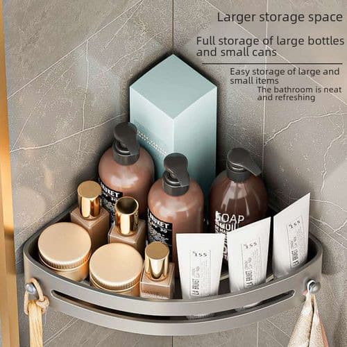 Bathroom Wall Shelves Mounted Non Rust Rack Organize - 1 Step