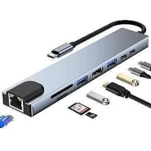 Usb Type- C- 8 In 1 Multi-function Adapter