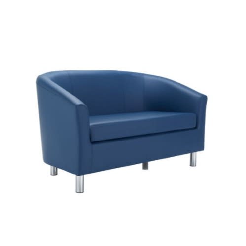 3 Seaters Sofa Bucket Chair - Dark Blue