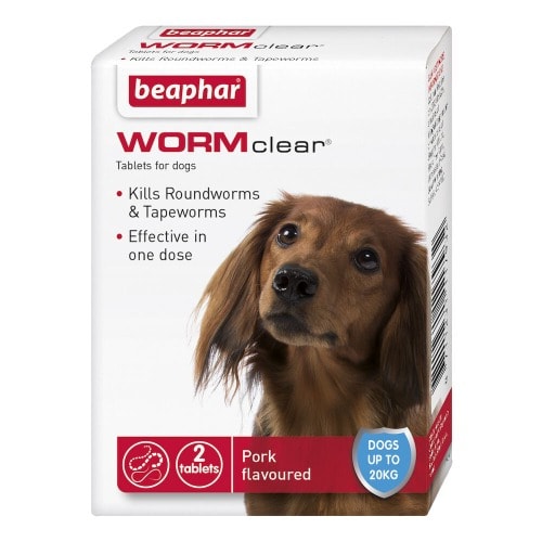 Wormclear® Worming Tablets For Dogs - 2 Tabs - Up To 20kg