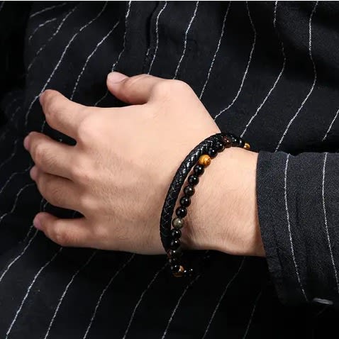 Men Real Stone Bracelet