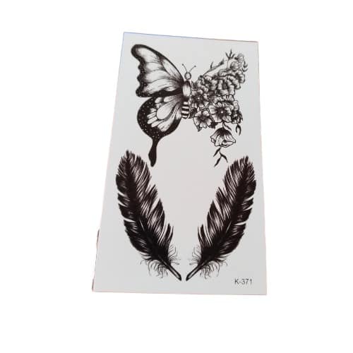 Flower Butterfly Feather Temporary Waterproof Tattoo Sticker