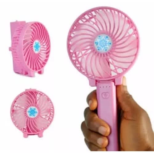 Portable Foldable Rechargeable Mini Handy Fan - Pink
