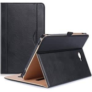 Leather Flip Cover Case For Samsung Galaxy Tab A 10.1 2016 - Sm-t580 T585 - Black