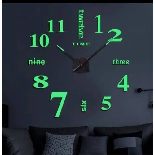 3d Wall Clock  Green