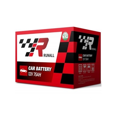 Runall Car Battery - Korea Standard - 75ah