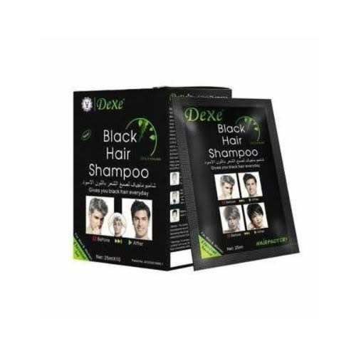 Dexe Black Hair Shampoo - Hair Dye - 25ml X 10