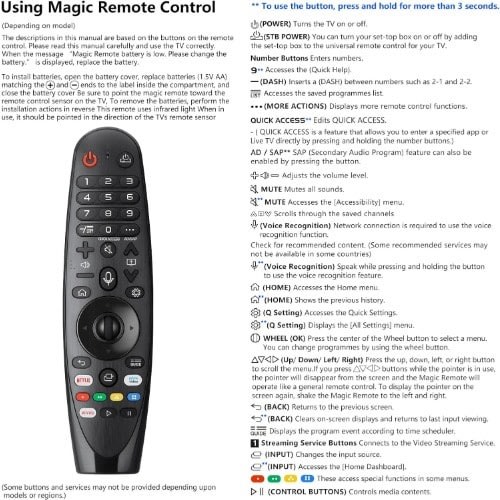 Universal Magic Remote Control For Lg Tv With Air Mouse & Netflix