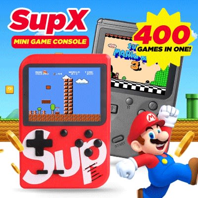 Sup Game Box 400 In 1 Games 3.0 Inch Pocket Handheld Game Console - Red