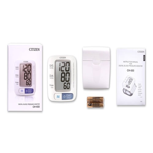 Digital Wrist Blood Pressure Monitor Ch650 - White