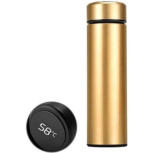 Digital Thermos Water Cup Touch Display Temperature Stainless Steel - 500ml - Gold