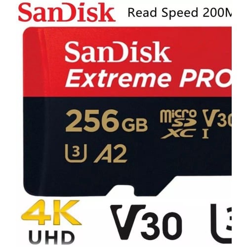 All-In-1 SanDisk Extreme PRO 256GB speeds up to 200mb/s read microSDXC UHS-I CARD with Adapter