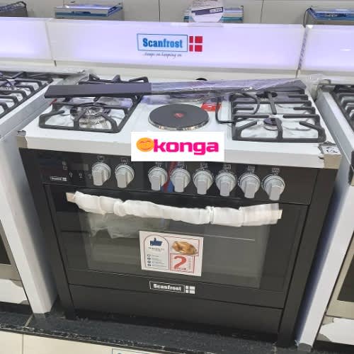 4 Gas Burner - 2 Hotplate Full Auto Ignition Gas Cooker - Sfc9423b - 90 X 60cm