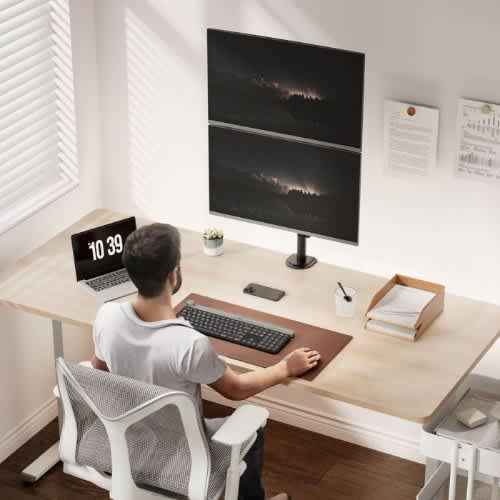 Vertical Double Monitor Mount