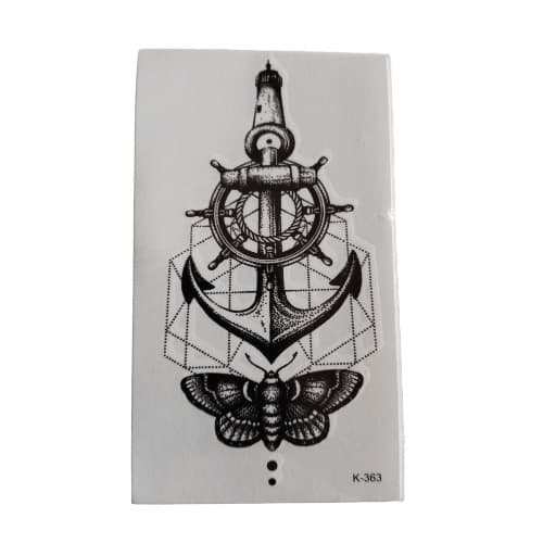 Anchor Butterfly Temporary Waterproof Tattoo Sticker