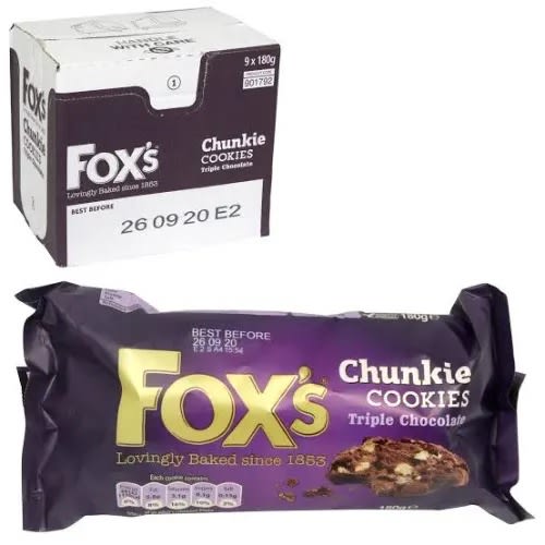 Fox's White Chocolate Chunkie Cookies - 9 Packets X 180g