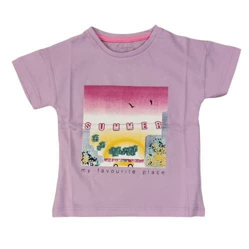 Girls Top With "Summer" Prints