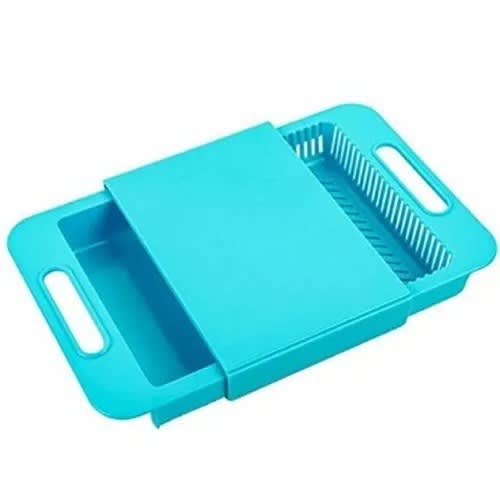 Chopping Board With Cover - Blue