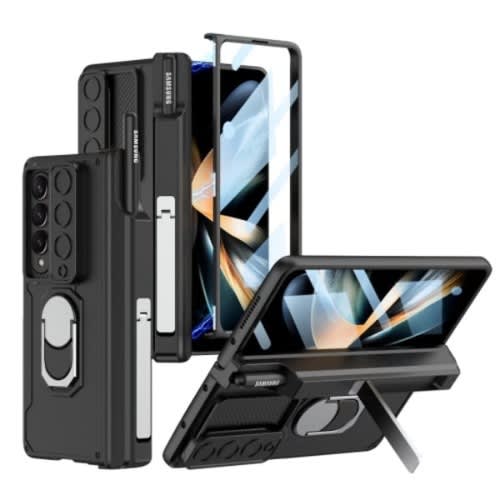 Samsung Galaxy Z Fold 4 Case With Slide Camera Cover And S Pen Holder