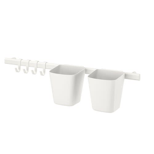 8-Piece Sunnersta Wall Organiser - White