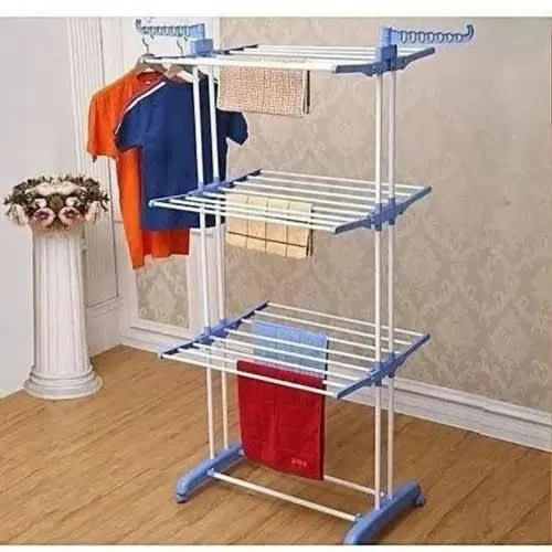 Cloth Rack - Epoxy Coated -3 Layers -126 X 64 X 170 Cm