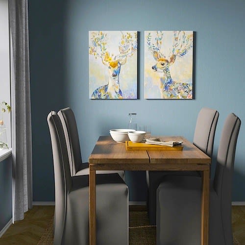 PJATTERYD Colorful Reindeer On Canva - 2pcs