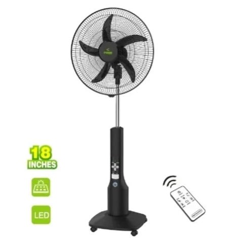 Iwin Energy Rechargeable Solar Ac&dc Standing Fan- 18 Inches