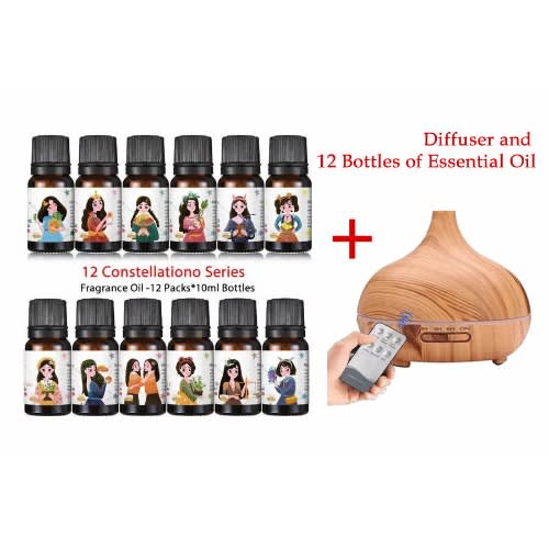 Aromatherapy Diffuser + 12 Packs Of Essential Oil