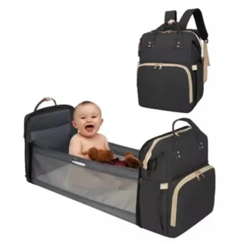 Expandable Baby Bag-black