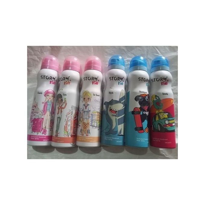 Storm Kid's Perfumed Deodorant Body Spray- 6pcsStorm Kid's Perfumed Deodorant Body Spray.