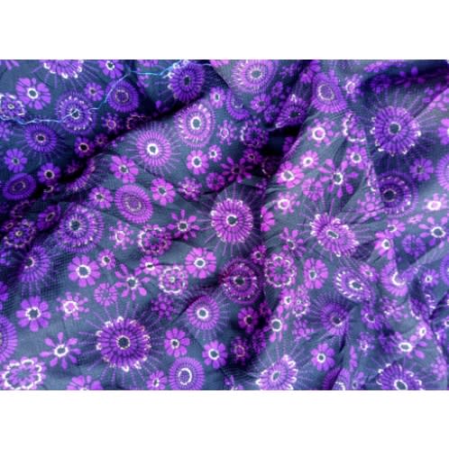 Crepe Fabric-3yards - purple Sunfloral