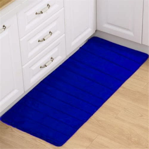 40x120cm Bedroom Kitchen & Bathroom Soft Memory Foam Mat - Blue