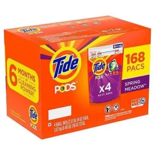Tide Pods Liquid Detergent Packs - Spring Meadow -168 Ct