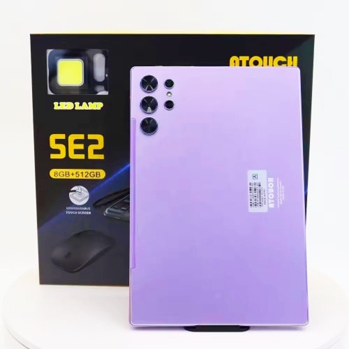SE2 Android Tablet With Keyboard - 10.1" - 512GB ROM - 8GB RAM - 5G - Dual SIM - 10000mAh - Purple