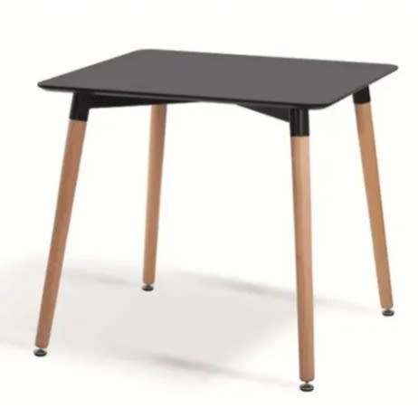 Black Square Dining Table - 4 Seaters