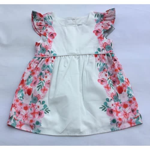 Floral Cotton Dress For Baby Girls